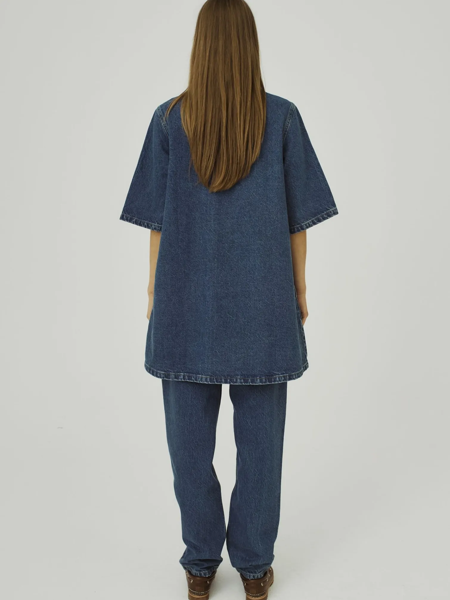 NORR DRESS NINNI DENIM MEDIUM BLUE DENIM