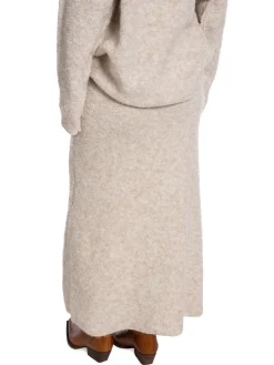 NORR SKIRT  FILINE KNIT LIGHT BEIGE