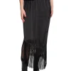 NORR SKIRT GILI FRINGE SKIRT BLACK