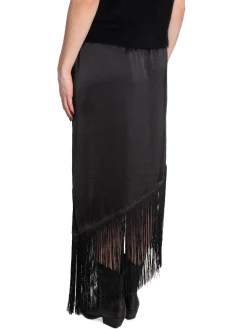 NORR SKIRT GILI FRINGE SKIRT BLACK