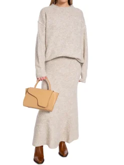 NORR TOP FILINE KNIT LIGHT BEIGE