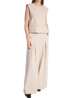 NORR TROUSERS KAMIN WIDE BEIGE