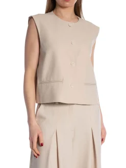 NORR VÄST KAMIN CROPPED BEIGE