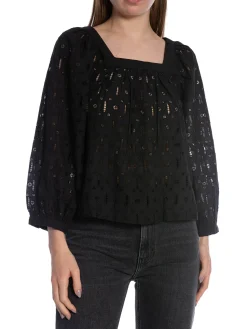 RODEBJER BLOUSE LATTE BLACK
