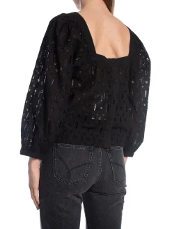 RODEBJER BLOUSE LATTE BLACK