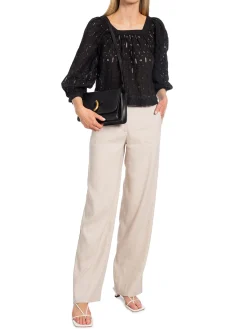 RODEBJER BLOUSE LATTE BLACK