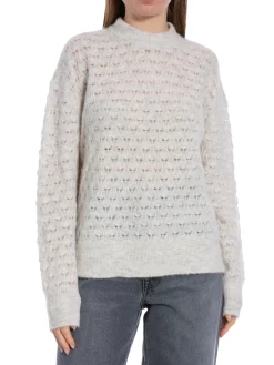 SAMSØE SAMSØE SWEATER SAANOUR POINTELLE WHIT MEL.