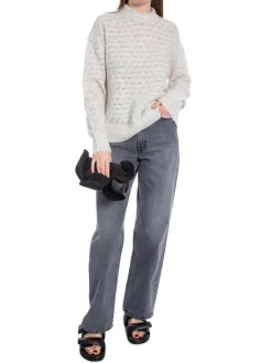 SAMSØE SAMSØE SWEATER SAANOUR POINTELLE WHIT MEL.