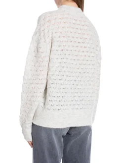 SAMSØE SAMSØE SWEATER SAANOUR POINTELLE WHIT MEL.