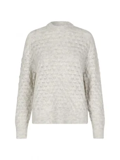 SAMSØE SAMSØE SWEATER SAANOUR POINTELLE WHIT MEL.