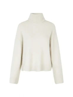 SAMSØE SAMSØE TOP MANDIE TURTLENECK WHITE ONYX