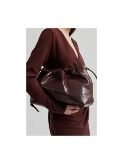 SECOND FEMALE BAG LACQUE LEATHER BITTER CHOCOLATE