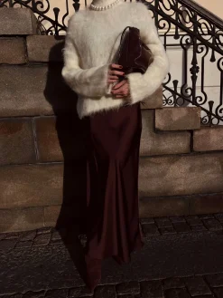 SECOND FEMALE BAG LACQUE LEATHER BITTER CHOCOLATE