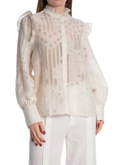 SECOND FEMALE BLOUSE NETE FRILL COCONUT MILK