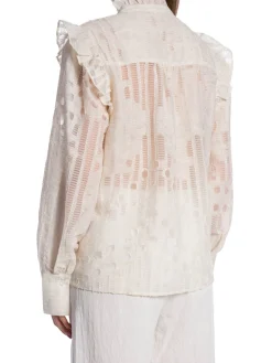 SECOND FEMALE BLOUSE NETE FRILL COCONUT MILK