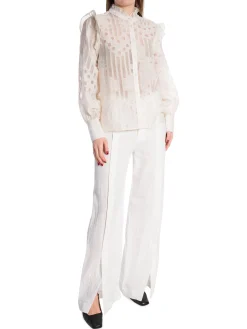 SECOND FEMALE BLOUSE NETE FRILL COCONUT MILK