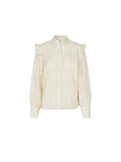 SECOND FEMALE BLOUSE NETE FRILL COCONUT MILK