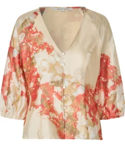 SECOND FEMALE SHIRT LUGANA FITTED SPICED CORAL