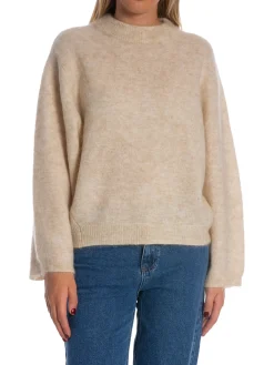 SECOND FEMALE SWEATER ANNELEEN KNIT O-NECK BRAZILIAN SAND