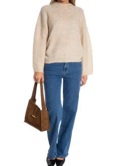 SECOND FEMALE SWEATER ANNELEEN KNIT O-NECK BRAZILIAN SAND