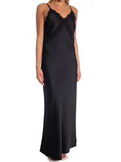 SELECTED FEMME DRESS LACE TRIM ANKLE STRAP BLACK