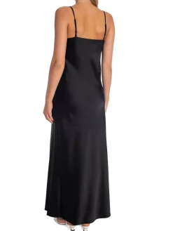 SELECTED FEMME DRESS LACE TRIM ANKLE STRAP BLACK