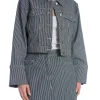 SELECTED FEMME JACKET MYRA STRIPE DEN/STRIPE