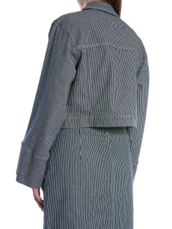 SELECTED FEMME JACKET MYRA STRIPE DEN/STRIPE