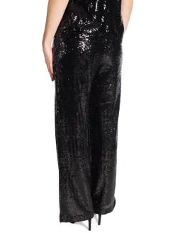 SELECTED FEMME PANTS ALAIA HW LONG SEQUINS BLACK
