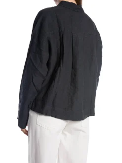 SELECTED FEMME SHIRT LINNIE LS LINEN BLACK