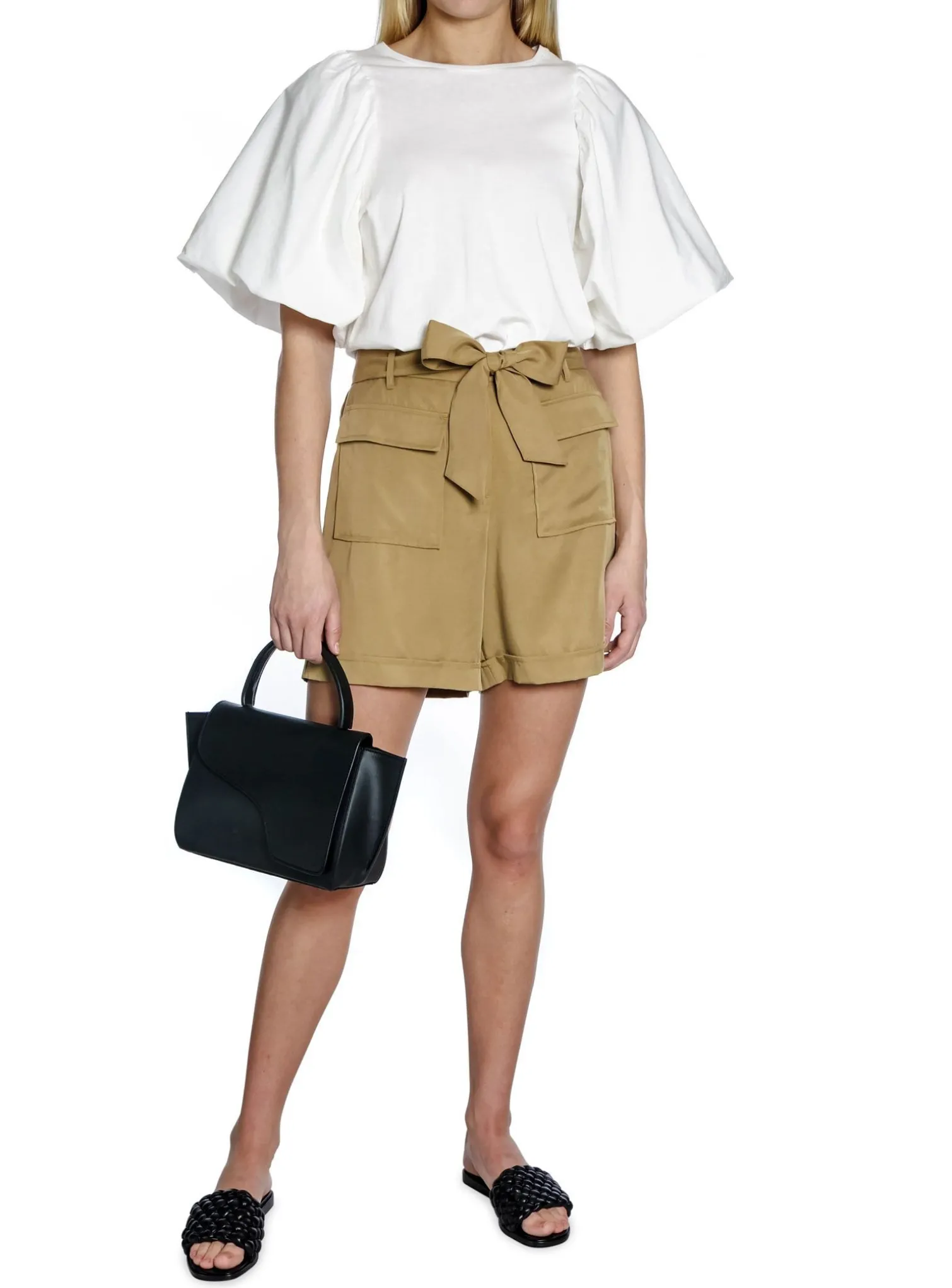 SELECTED FEMME SHORTS TAYLOR KELP