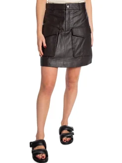 SELECTED FEMME SKIRT KAISA HW SHORT LEATHER SKIRT JAVA