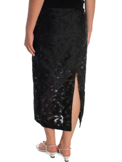 SELECTED FEMME SKIRT PANDORA HW ANKLE SLIT BLACK