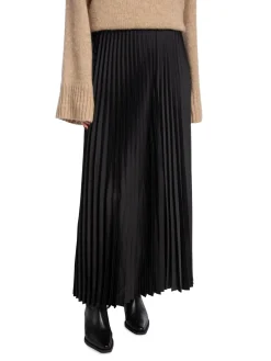 SELECTED FEMME SKIRT TINA HW ANKLE PLISSE BLACK