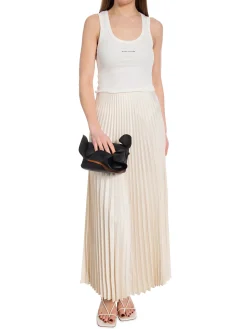 SELECTED FEMME SKIRT TINA HW ANKLE PLISSE BIRCH