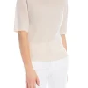 SELECTED FEMME TOP CILLE 2/4 KNIT O-NECK BIRCH MELANGE