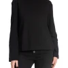 SELECTED FEMME TOP ESSENTIAL LS BOXY TEE BLACK