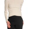 SELECTED FEMME TOP ISLA LS KNIT O-NECK BIRCH