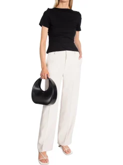 SELECTED FEMME TOP MANOLA SL CUTOUT BLACK