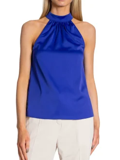 SELECTED FEMME TOP RACHELLE HALTER NECK ROYAL BLUE