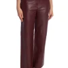SELECTED FEMME TROUSERS FAYE LEATHER ZINFANDEL