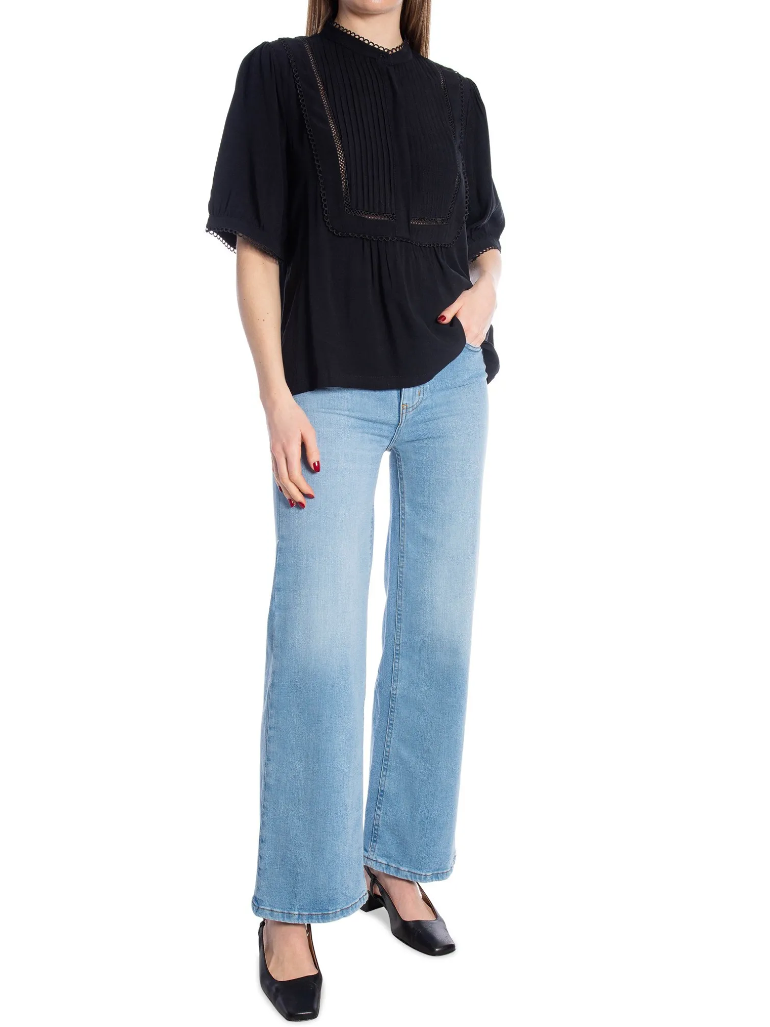 SOFT REBELS BLOUSE SRLINDA BLACK