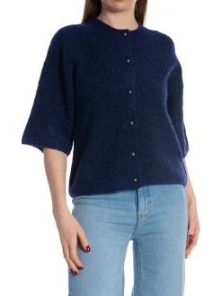 SOFT REBELS CARDIGAN SRHEMA SS CARDIGAN KNIT TOTAL ECLIPSE