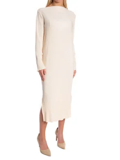 SOFT REBELS MIDI DRESS SRASIATIC WHITECAP GRAY