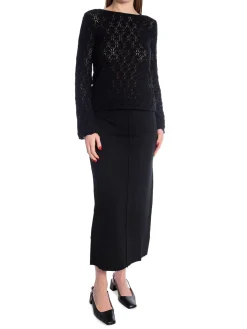 SOFT REBELS SKIRT HENRIETTA KNIT BLACK