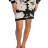 SOFT REBELS SKIRT ROUGH PATTERN JACQUARD ARTIC WOLF