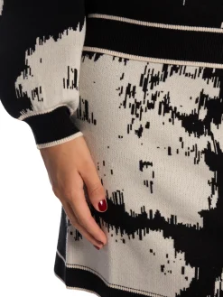 SOFT REBELS SKIRT ROUGH PATTERN JACQUARD ARTIC WOLF