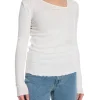 SOFT REBELS TOP FENJA ASYMMETRICAL SNOW WHITE