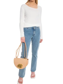 SOFT REBELS TOP FENJA ASYMMETRICAL SNOW WHITE