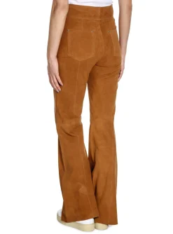 STAND SUEDE TROUSERS ENYA TAN